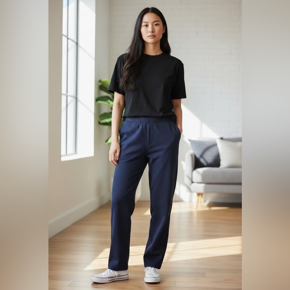 Denim & Co Fleece Pull‑On Pants 5X NWOT | Plus Size Soft Stretch Lounge Wear